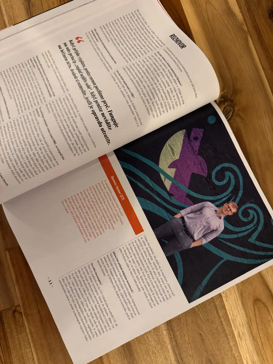 A full-page spread from the Rentiér interview with Dennis Vymer